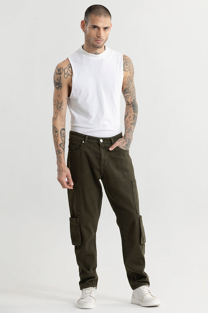 Void Olive Baggy Fit Jeans