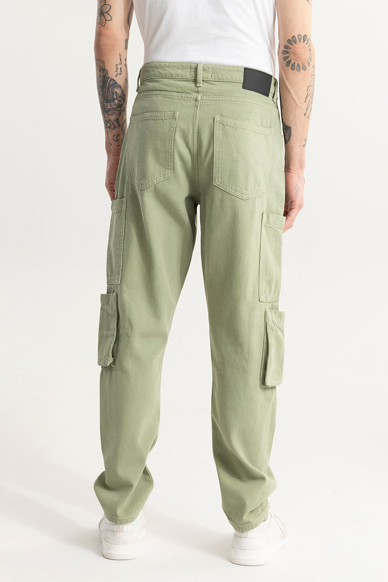 Buy Men's Void Green Baggy Fit Jeans Online | SNITCH