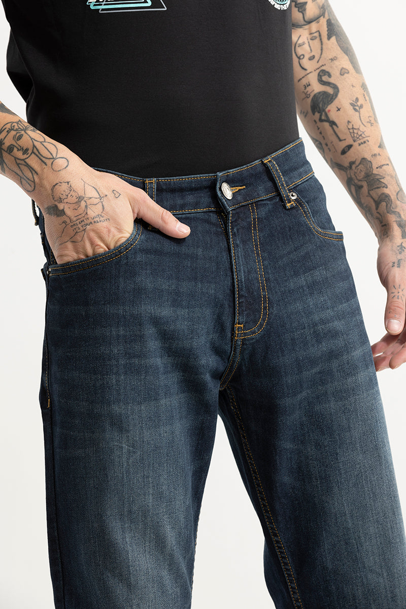 Dimmet Dark Blue Bootcut Jeans