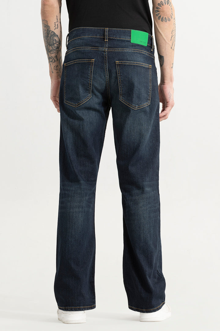 Dimmet Dark Blue Bootcut Jeans