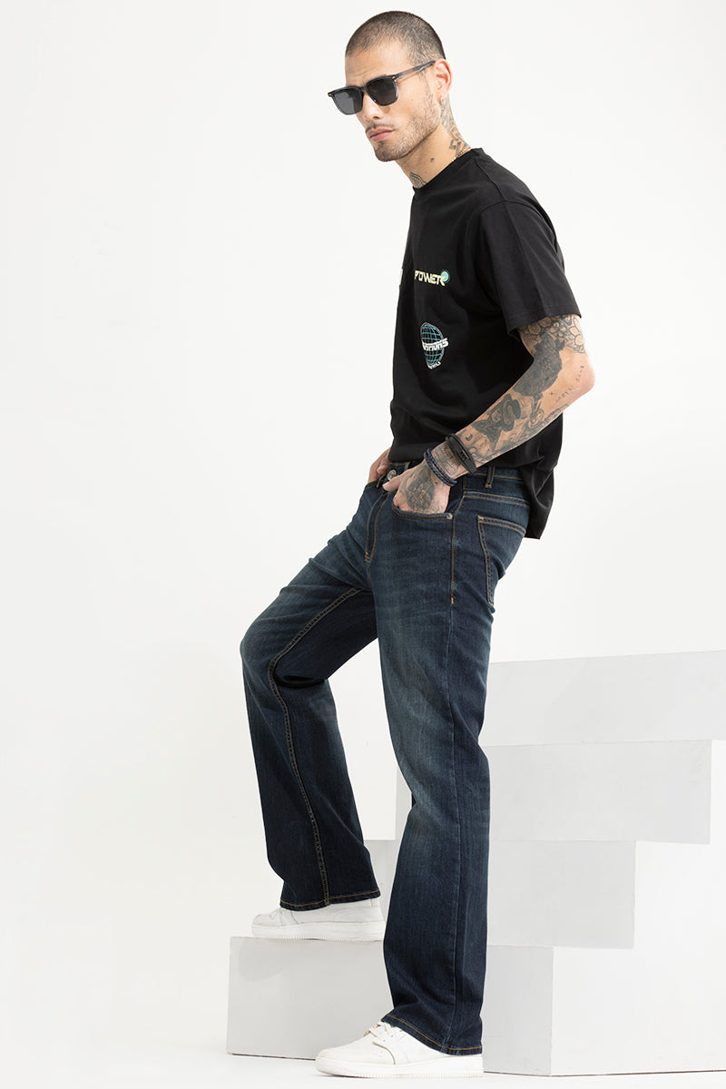 Dimmet Dark Blue Bootcut Jeans