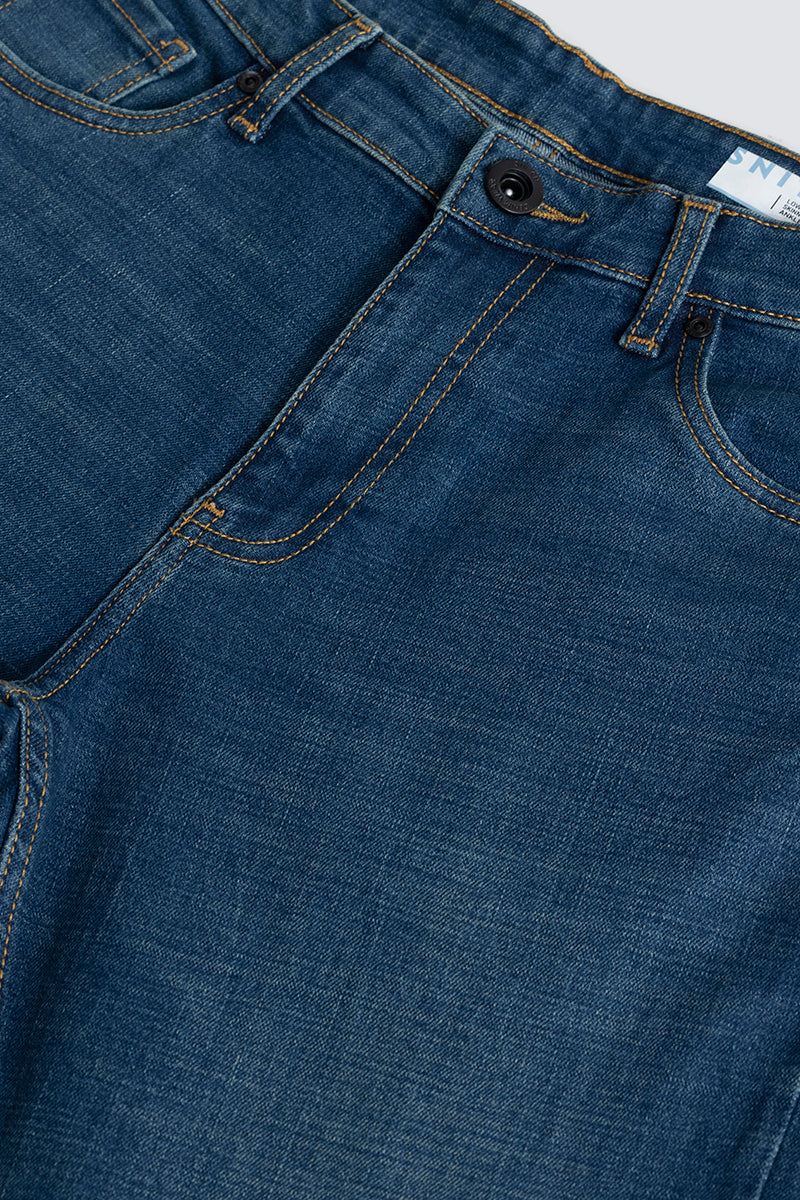 Buy Men's Vizer Washed Blue Skinny Jeans Online | SNITCH