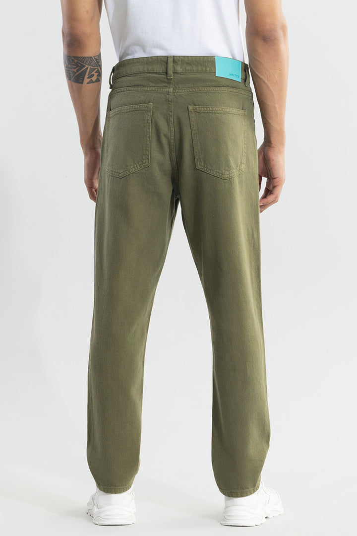 Riotous Olive Baggy Fit Jeans