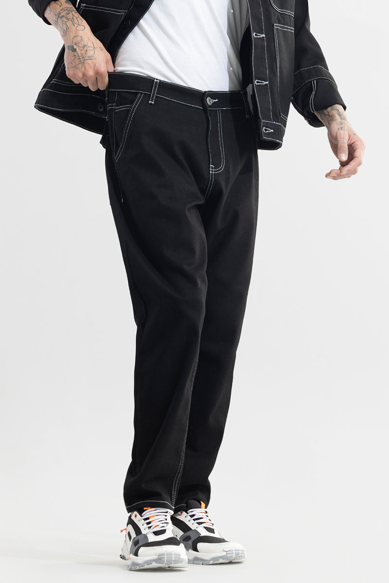 Swayer Black Baggy Fit Jeans