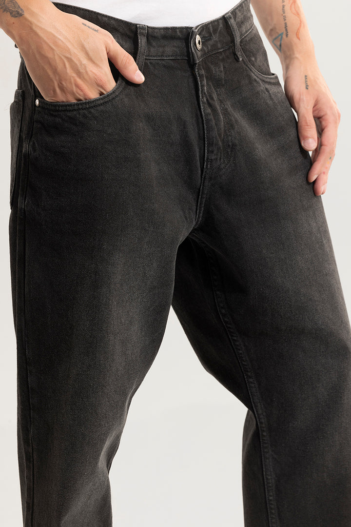 Dusk Ash Black Baggy Fit Jeans