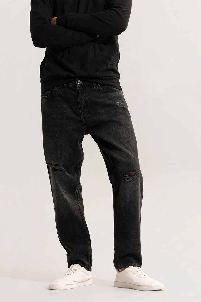 Dusk Charcoal Black Baggy Fit Jeans