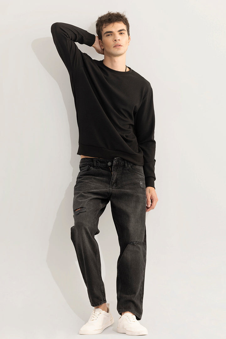 Dusk Charcoal Black Baggy Fit Jeans