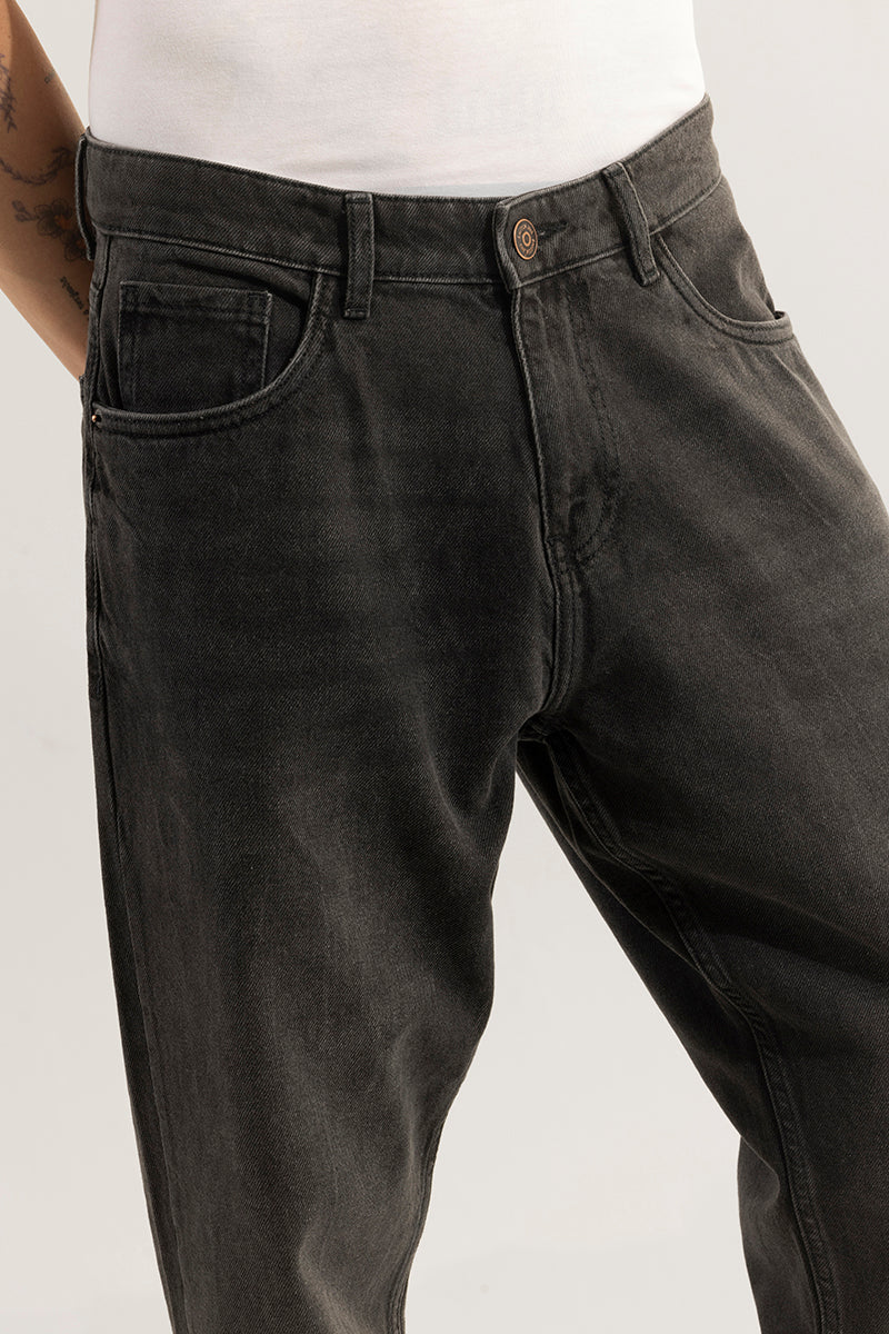 Dusk Washed Black Baggy Fit Jeans