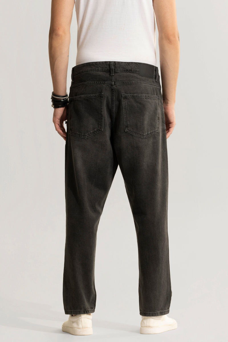 Dusk Washed Black Baggy Fit Jeans