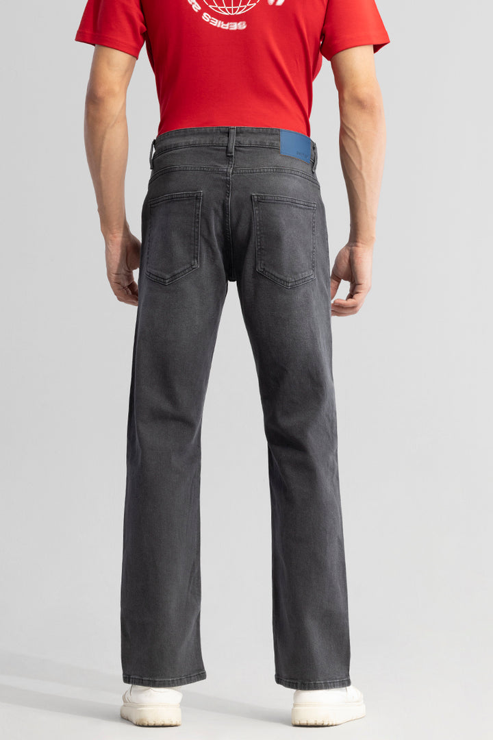 RetroRipple Grey Bootcut Jeans