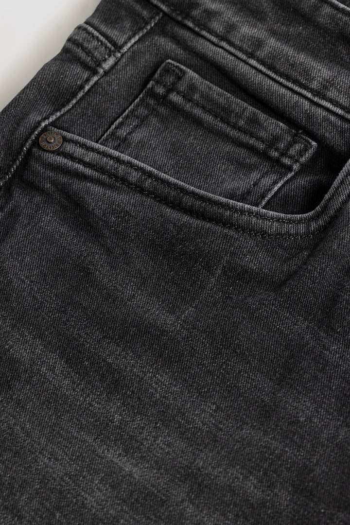 RetroRipple Slate Black Bootcut Jeans