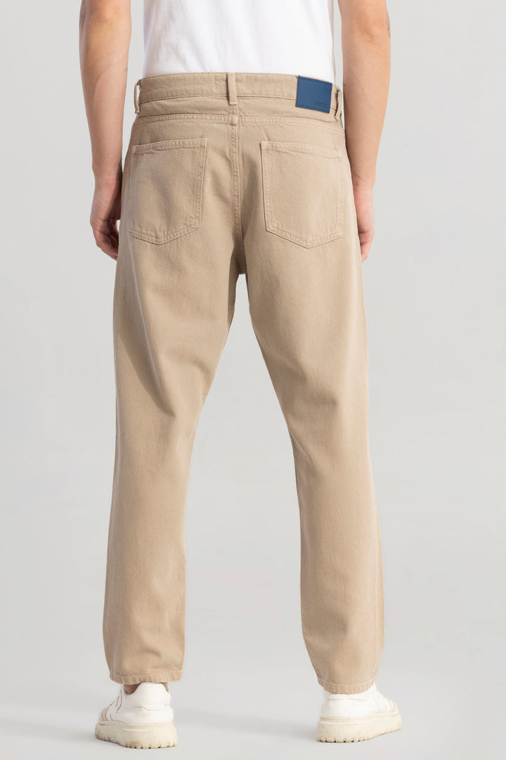 Lester Beige Baggy Fit Jeans