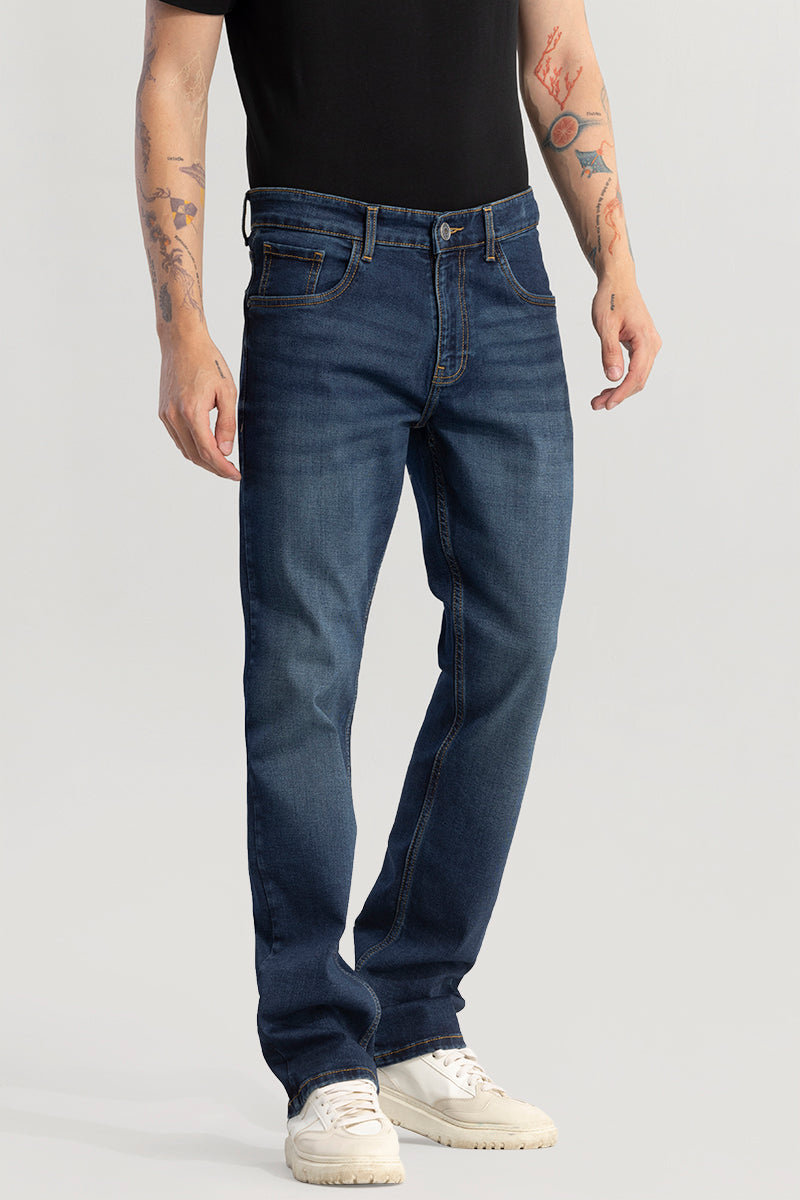 Vintage Revival Denim Blue Straight Fit Jeans