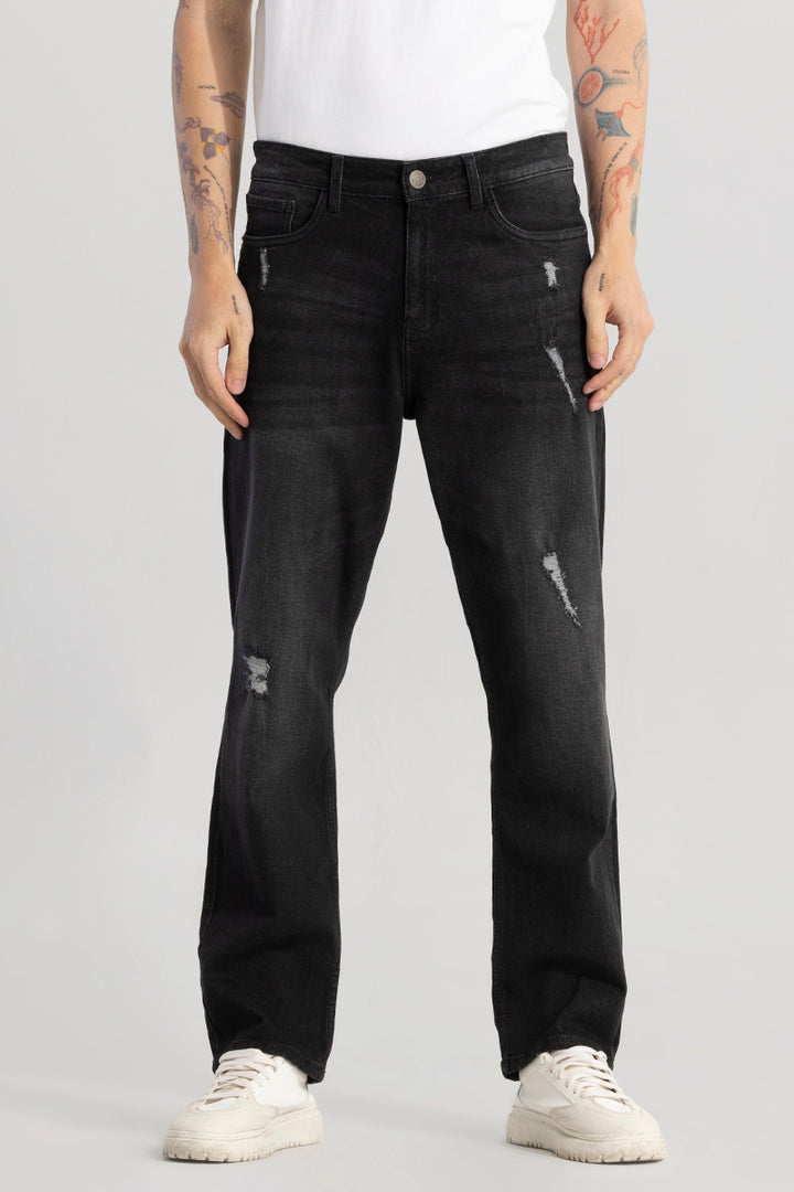 Swankie Washed Black Comfort Fit Jeans