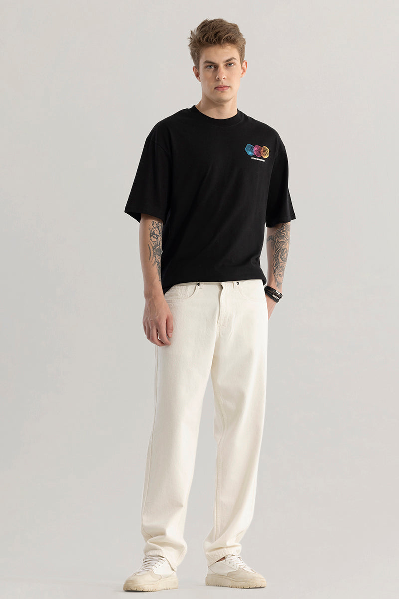 Evader White Baggy Fit Jeans