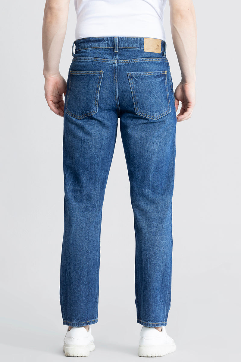 Refined Indigo Blue Relaxed Fit Jeans