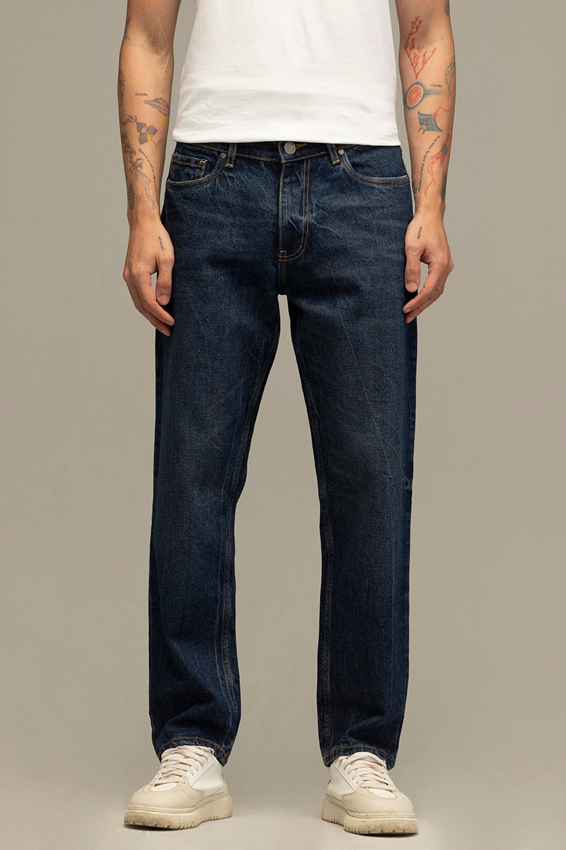 Refined Navy Relaxed Fit Jeans