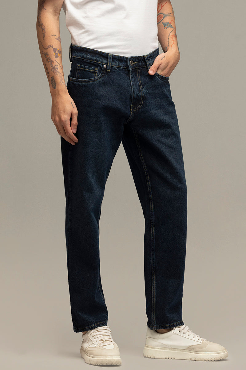 Refined Deep Blue Relaxed Fit Jeans