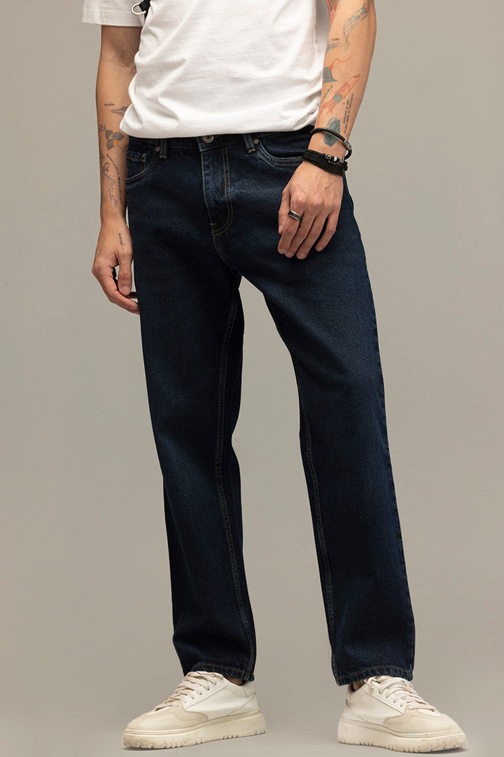 Refined Deep Blue Relaxed Fit Jeans