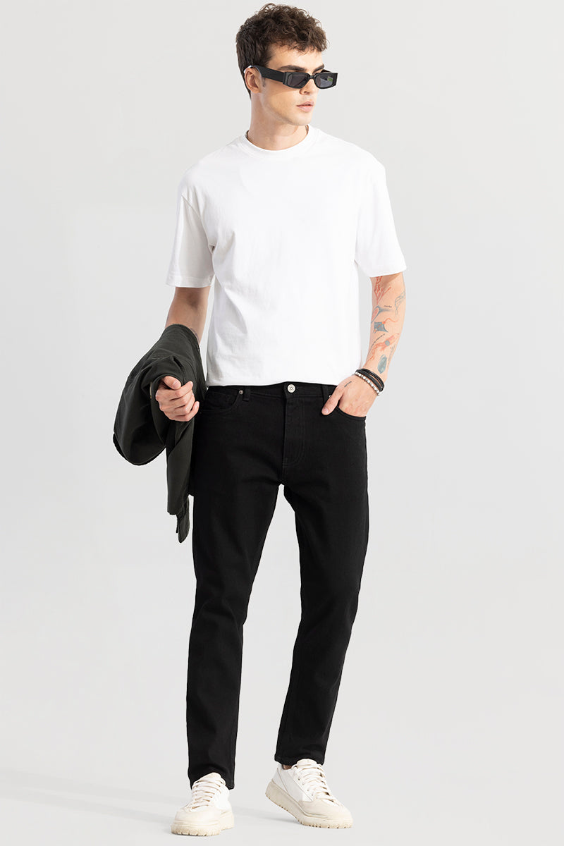 Drogue Jet Black Slim Fit Jeans