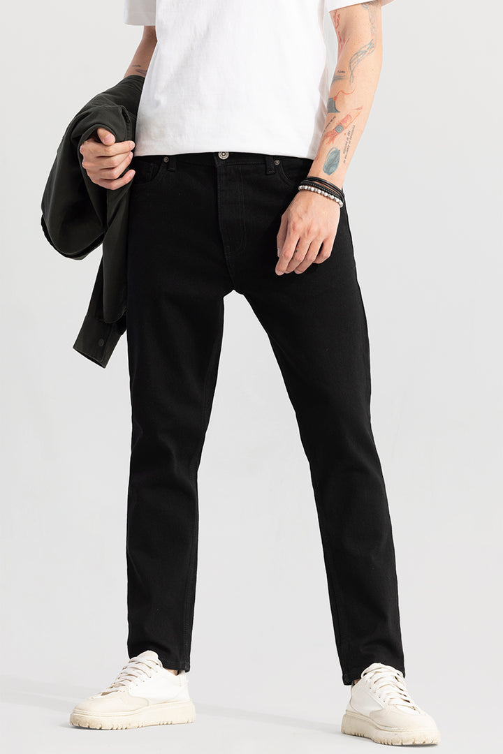 Drogue Jet Black Slim Fit Jeans