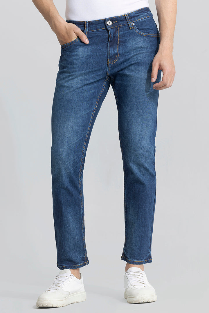 Cascade Prussian Blue Comfort Fit Jeans