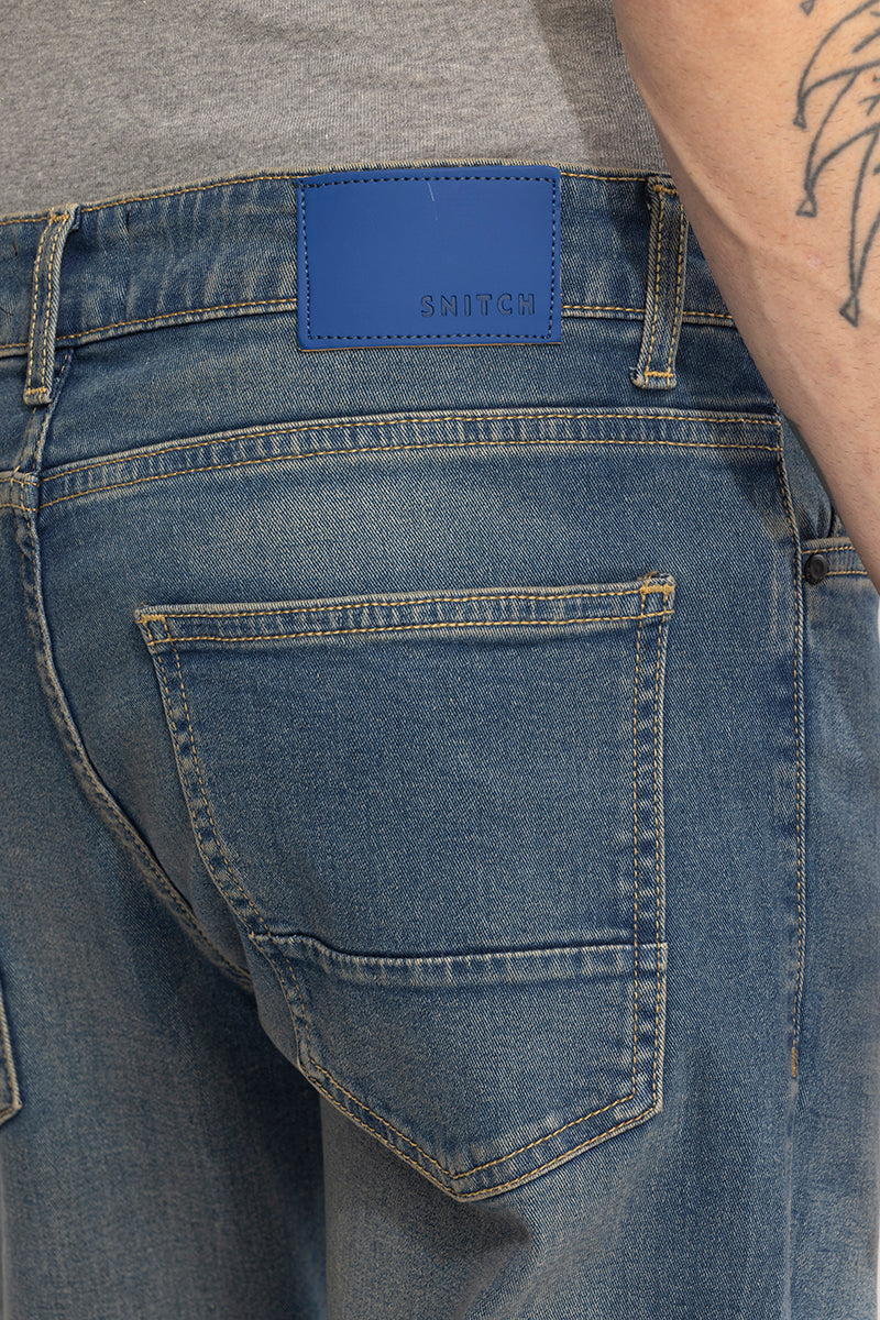 Urbanite Dusty Blue Straight Fit Jeans