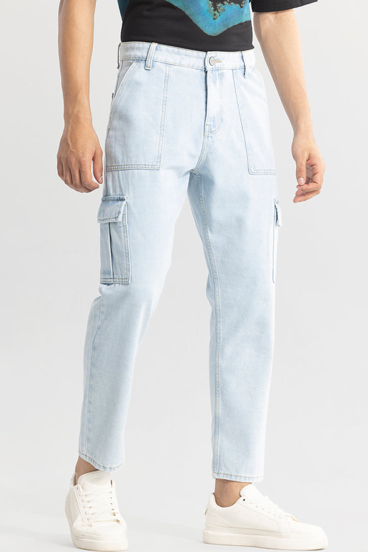 UrbanStreet Sky Blue Baggy Fit Jeans