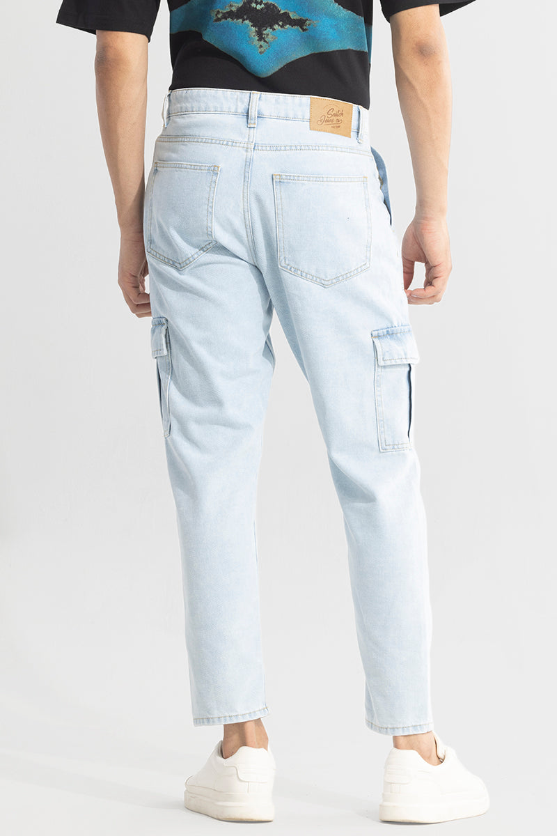 UrbanStreet Sky Blue Baggy Fit Jeans