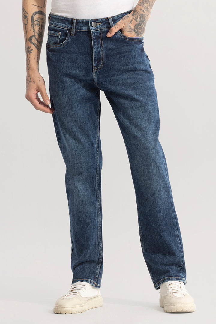 Mirage Denim Blue Comfort Fit Jeans