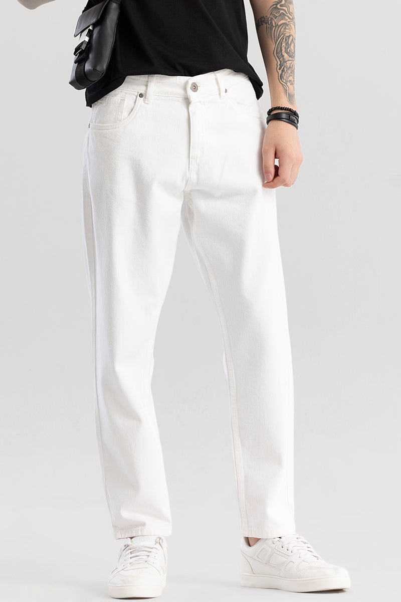 Frosty White Baggy Fit Jeans