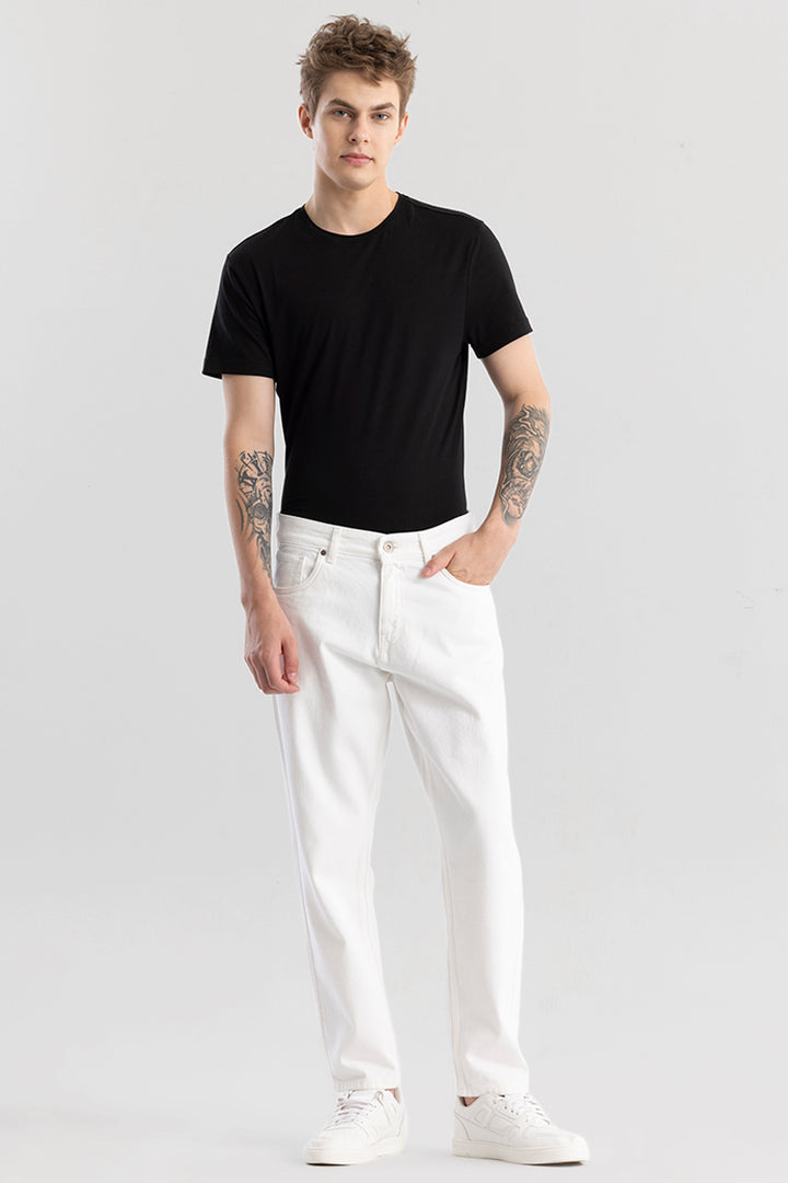 Frosty White Baggy Fit Jeans