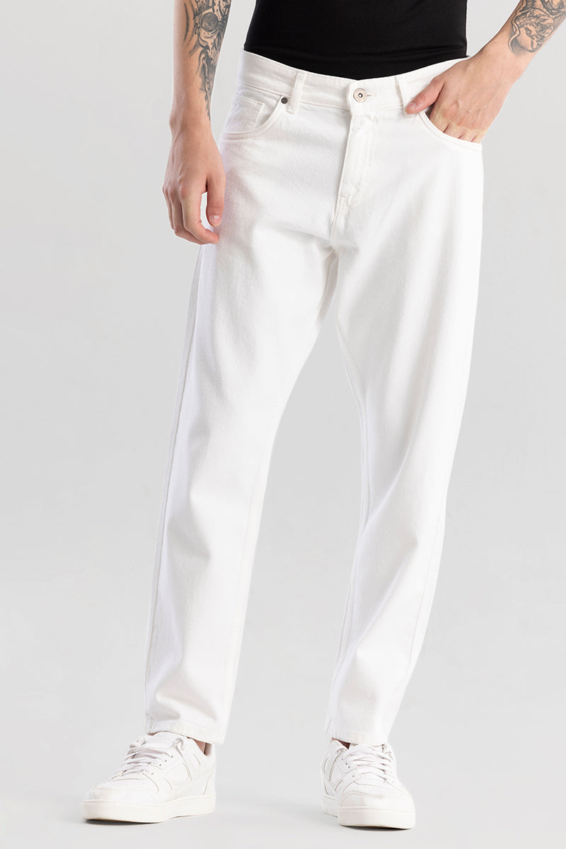 Frosty White Baggy Fit Jeans