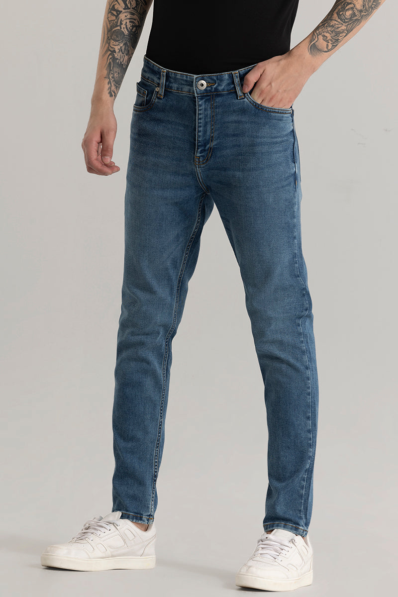 Denity Slim Fit Denim Deep Blue Jeans