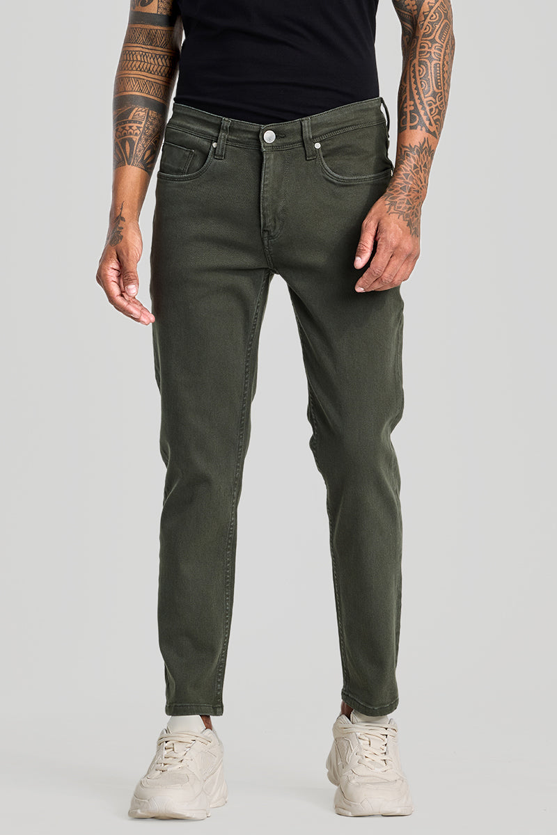 Olive Slim Fit Jeans