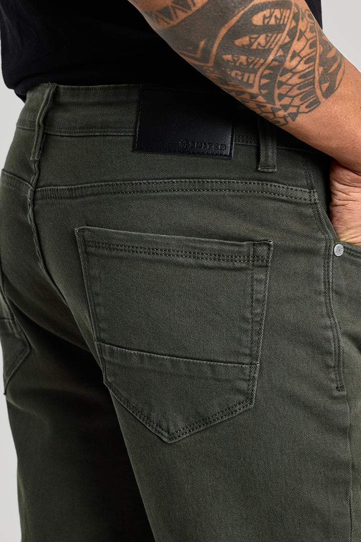 Olive Slim Fit Jeans