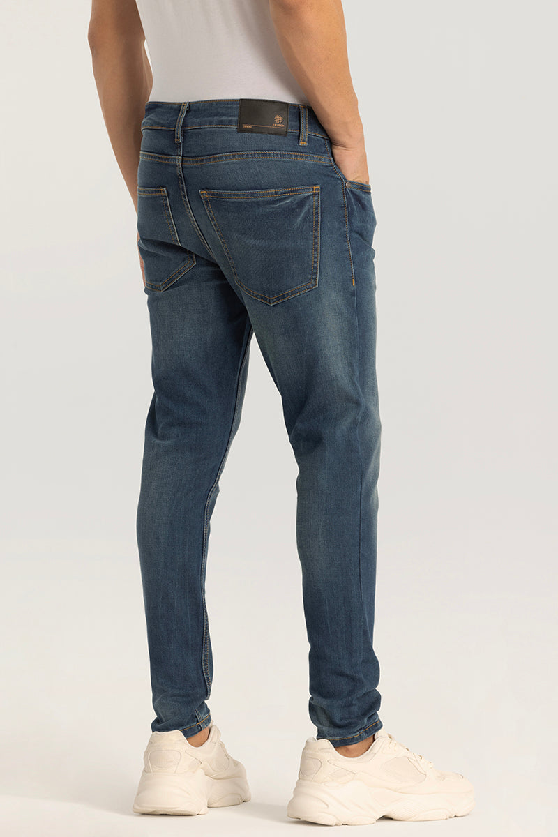 Dark Blue Plain Skinny Fit Jeans