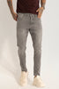 Light Grey Plain Skinny Fit Jeans