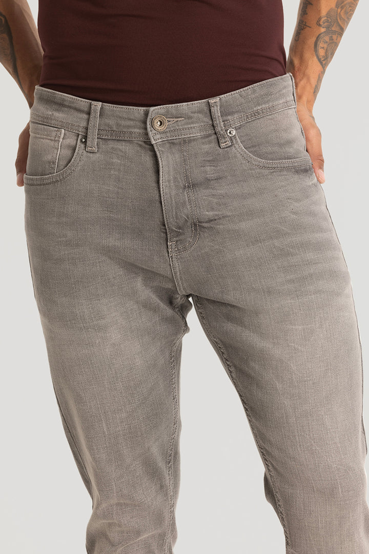 Light Grey Plain Skinny Fit Jeans