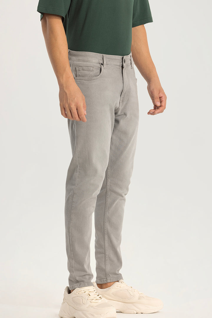 Light Grey Plain Skinny Fit Jeans