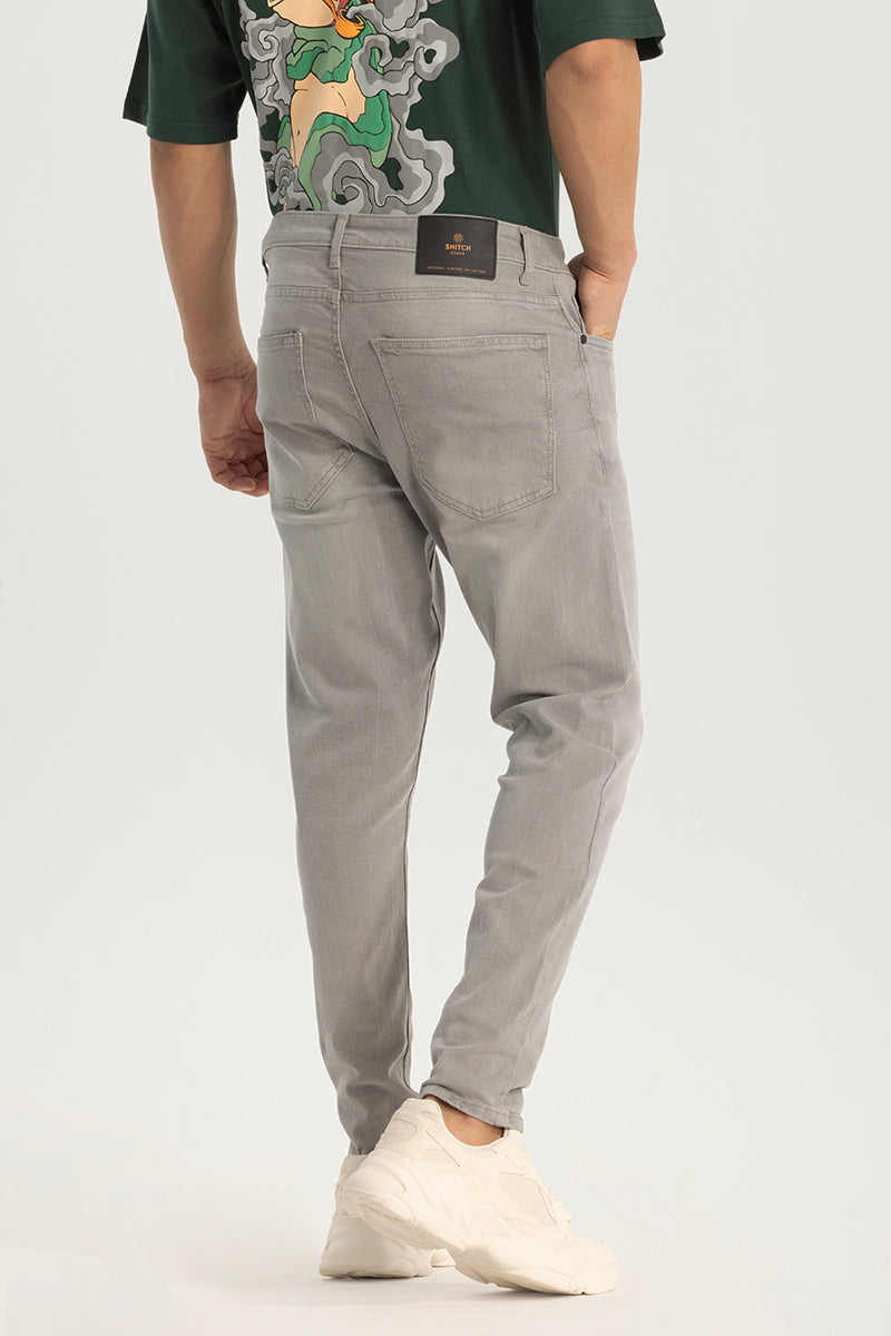 Light Grey Plain Skinny Fit Jeans