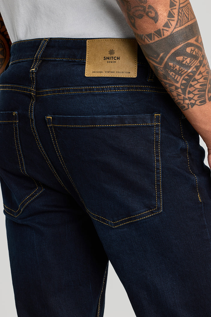 Navy Straight Fit Jeans