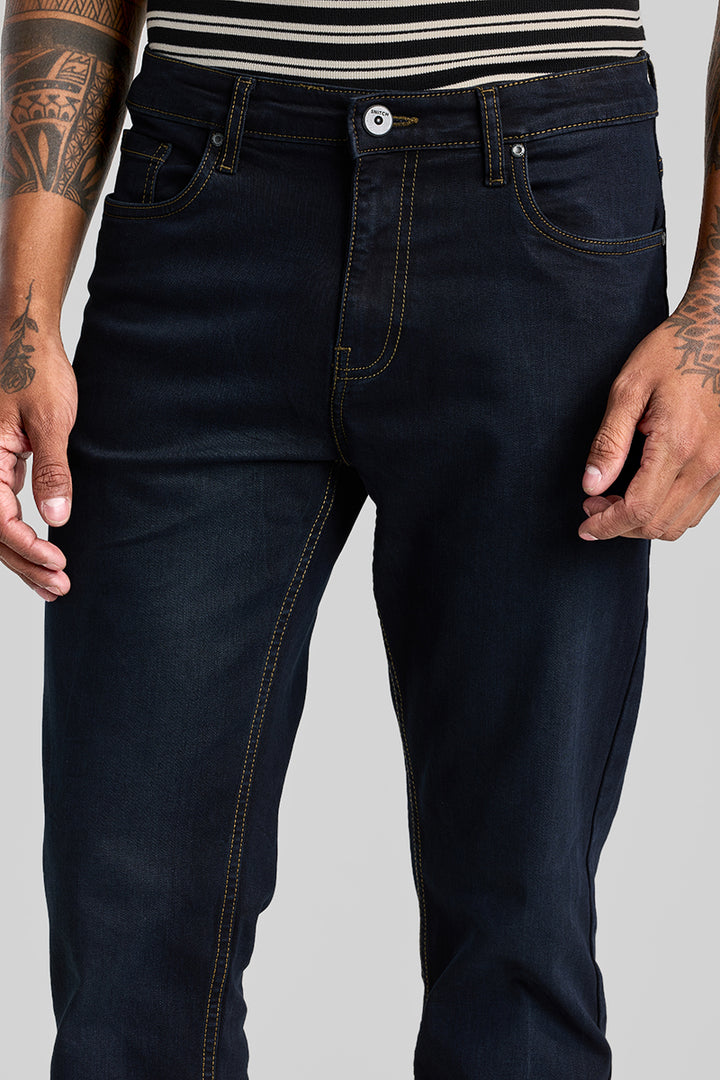 Navy Straight Fit Jeans