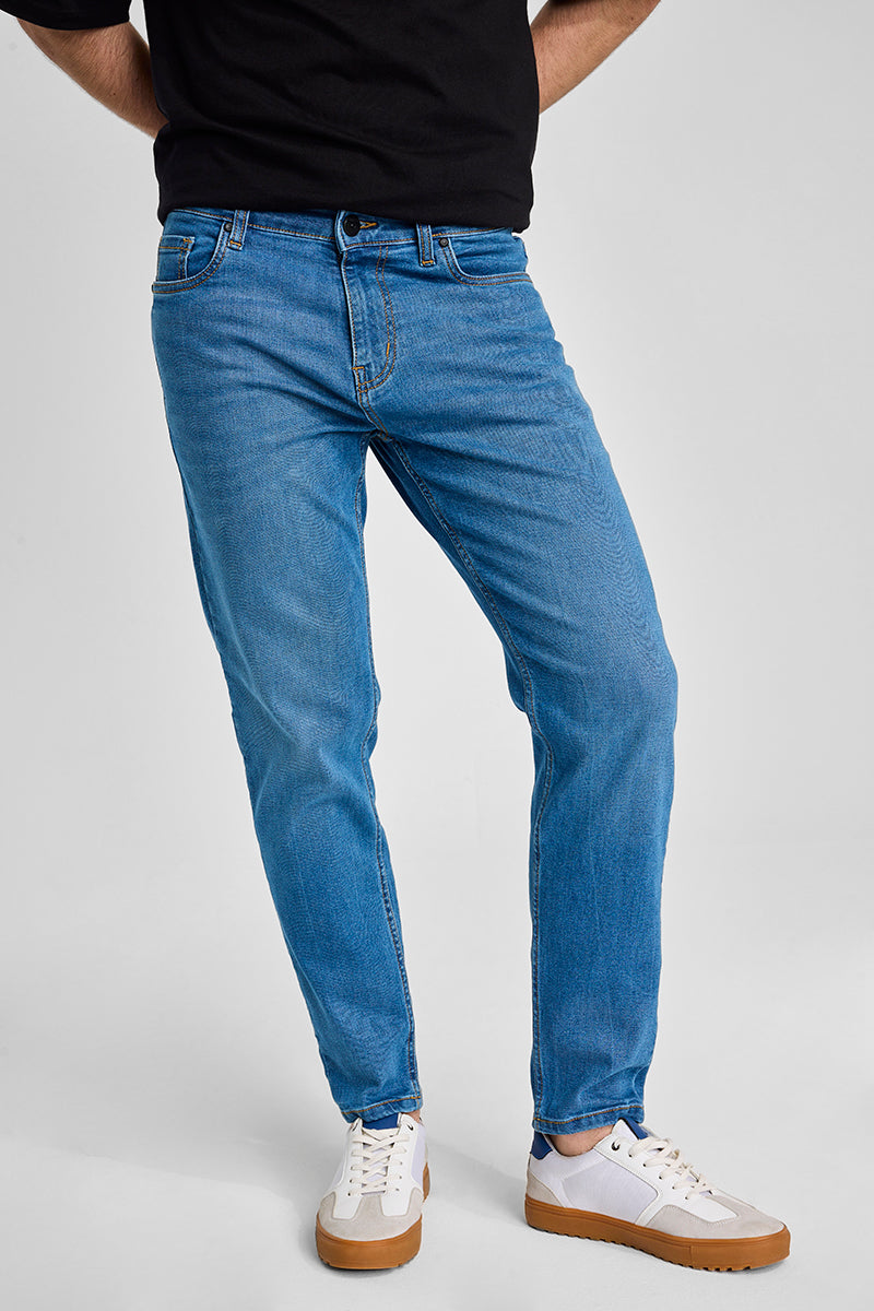 Blue Tapered Fit Jeans