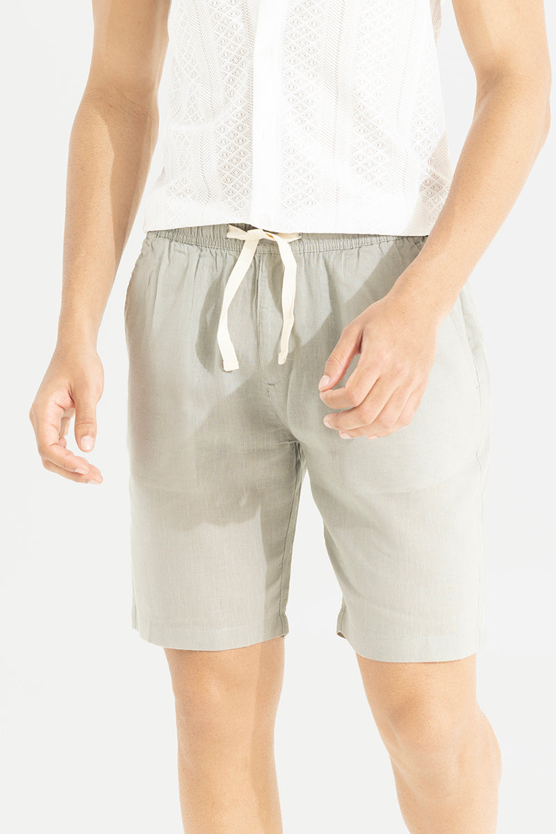 Maritime Grey Linen Shorts