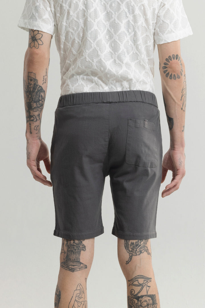 Brocky Elephant Grey Linen Shorts