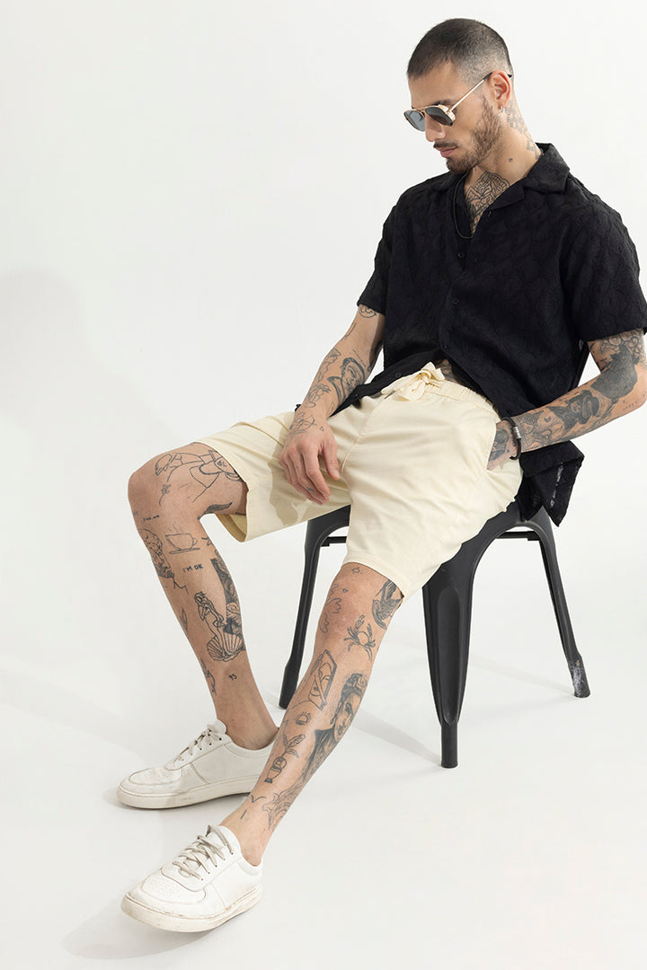 Brocky Cream Linen Shorts