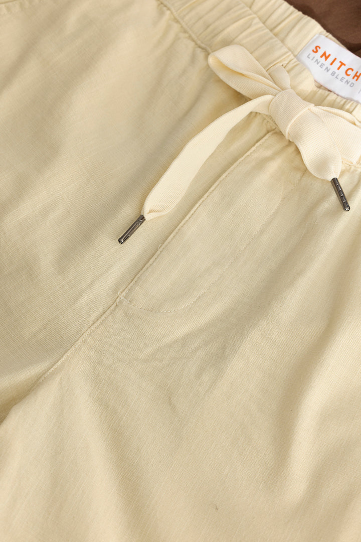 Brocky Cream Linen Shorts