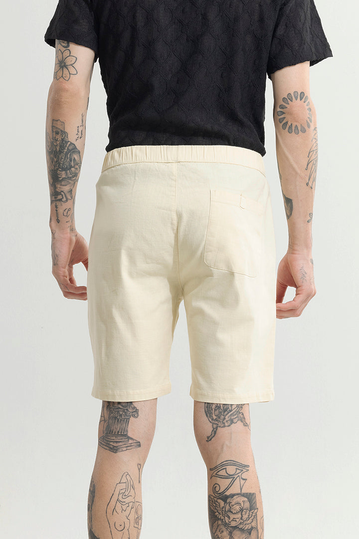 Brocky Cream Linen Shorts