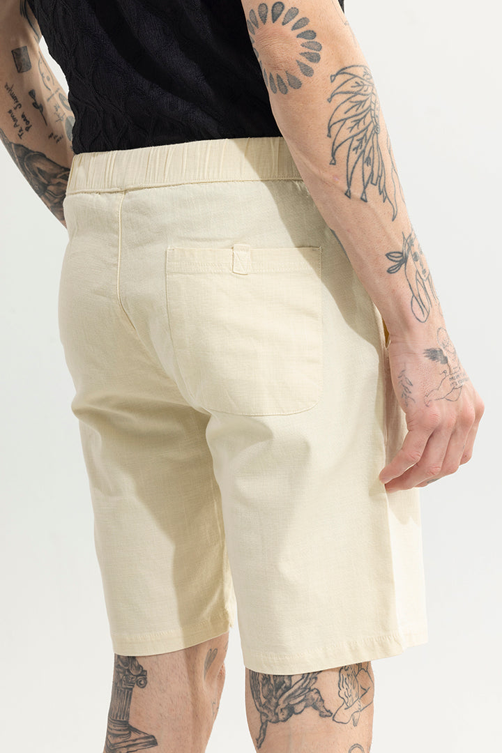 Brocky Cream Linen Shorts